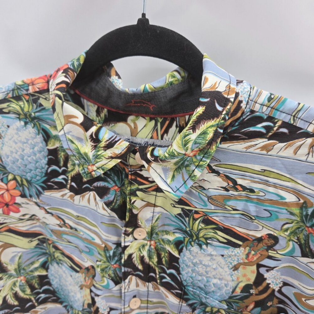 Tommy Bahama Coconut Point Button Down Aloha Tiki Shirt Size Large - Picture 4 of 13